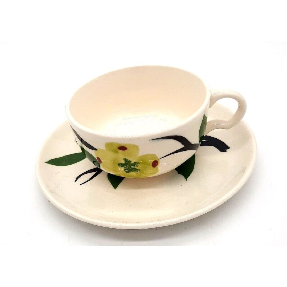 Vintage Blue Ridge Pottery Dixie Dogwood Cup & Saucer